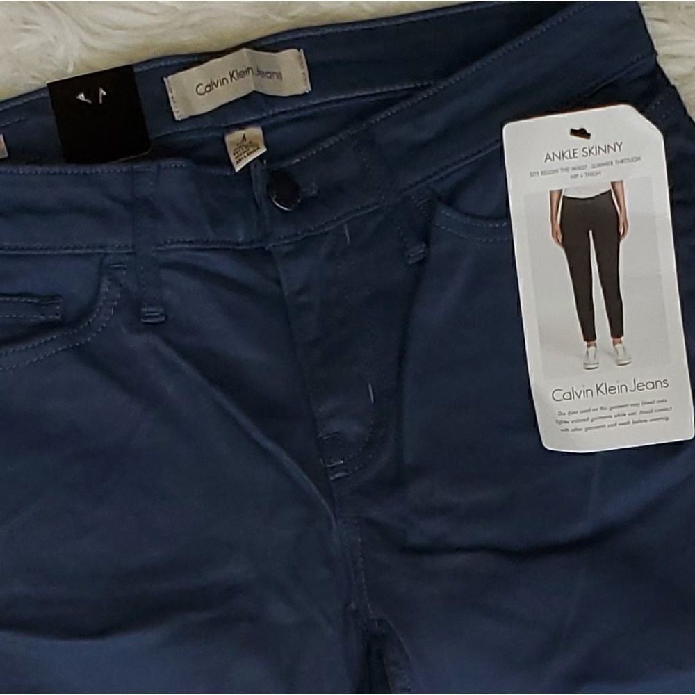 CALVIN KLEIN Dark Denim Ankle Skinny Jeans - Picture 5 of 7